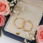 Øreringer Creol i gull 14kt, 20 mm/2 mm. SVEDBOM - 06-69-109