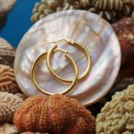 Øreringer Creol i gull 14kt, 20 mm/2 mm. SVEDBOM - 06-69-109