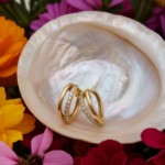 Gulløredobber Creol i gult gull 18kt med zirkonia.SVEDBOM - 01-74-311