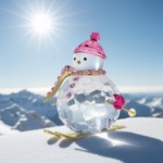 Swarovski figurer Holiday Cheers Dulcis Snowman Pink - 5687121