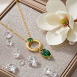 Swarovski smykke Mesmera pendant Mixed cuts, Green, Gold-tone plated - 5732484