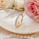 Swarovski Vittore ring, Round cut, White, Gold-tone plated - 5531162