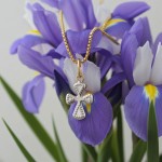 Kors i gult gull 14kt/585 - 42914