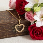 Smykke hjerte i gult gull 14 kt - 27524