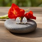 Diamantøredobber Dråpe med Lab Grown diamanter i 1.00 ct (0,50x2) og River (D) - VS1 - ru-dråpe-100gg