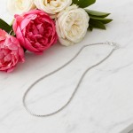 Veneziansk kjede 14kt hvitt gull 50 cm 0,9 mm - 13HV0950