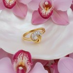 Diamantring gull med 0,015 W-P-63040655