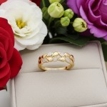 Diamantring i 14kt gult gull med 0,025 ct W-Si - bur538196