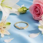 Diamantring i 14kt gult gull med diamanter 0,03 ct TW-Si - coc5000316