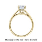 Diamantring forlovelsesring  0,40 ct i 14kt gult gull. Alida. - 18002040gg