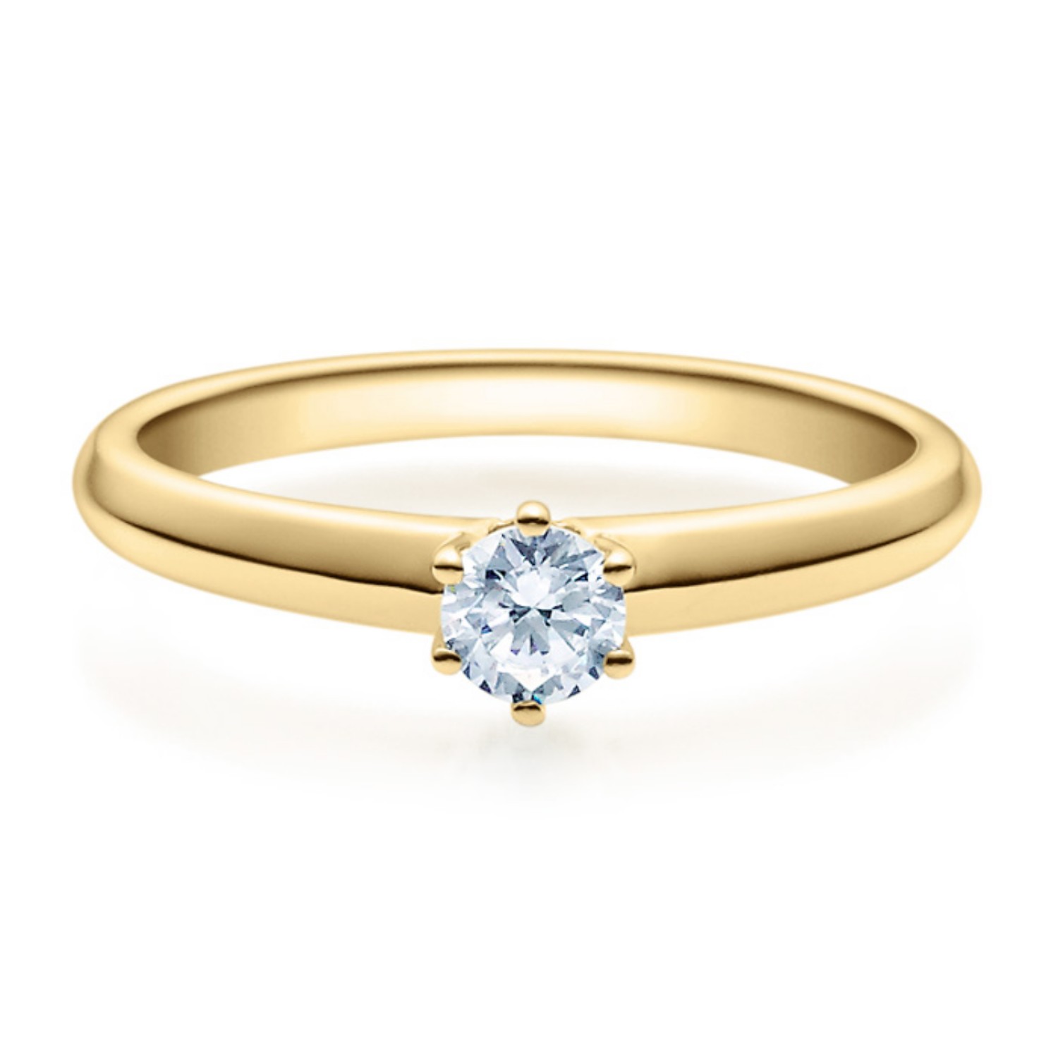 Diamantring forlovelsesring  0,25 ct i 14kt gull. Violetta - 18003025