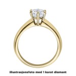 Diamantring forlovelsesring 0,25 ct i 14kt gull. Violetta - 18003025