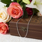 Veneziansk sølv rhodinert kjede 38 cm / 0,9 mm -121050538