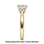 Diamantring forlovelsesring 0,40 ct i 14kt gult gull.  Leticia - 18007040gg