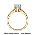 Diamantring forlovelsesring 0,20 ct i 14kt gull. Lilya -18008020