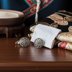 Mansjettknapper, oksidert. Graffer - 063100