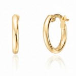 Øreringer i gult gull 14 kt, 2 mm/14mm - 46084