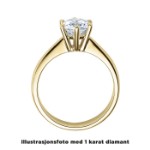 Forlovelsesring i gult gull med lab grown diamant 0,70 ct River (E) - VVS2. Diona - 18001070LGgg