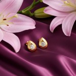 Gulløredobber med zirkonia -149014-1