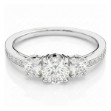 Swarovski Attract Trilogy ring Round cut, White, Silver-tone finish - 5656291
