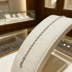 Armbånd gull. SINGAPORE mønster i hvitt gull 14 kt, 18 cm/2,2 mm - 18HV2218