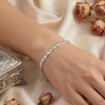 Armbånd i hvit gull 14kt, 19 cm - 16481