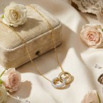 Swarovski smykke Dextera Interlocking loop, White, Gold-tone plated - 5668820