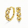 Gull øredobber Kreol med zirkonia - 53156