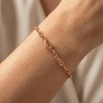 Armbånd Evightstegn i gult gull 14kt, 19 cm - 17029