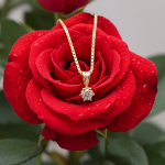 Diamantsmykke Sitara i gult gull med 0,15 ct W-Si-3221150