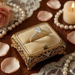 Diamantring med 0.52 ct, gult gull 18 kt - HR0517