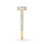 Forlovelsesring med Pricess cut  lab Grown diamant 2,00 ct. R-VS i 18kt gull - 1601-ru-prin-200-lab