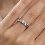 Gullring i 9 kt med zirkonia - coc62