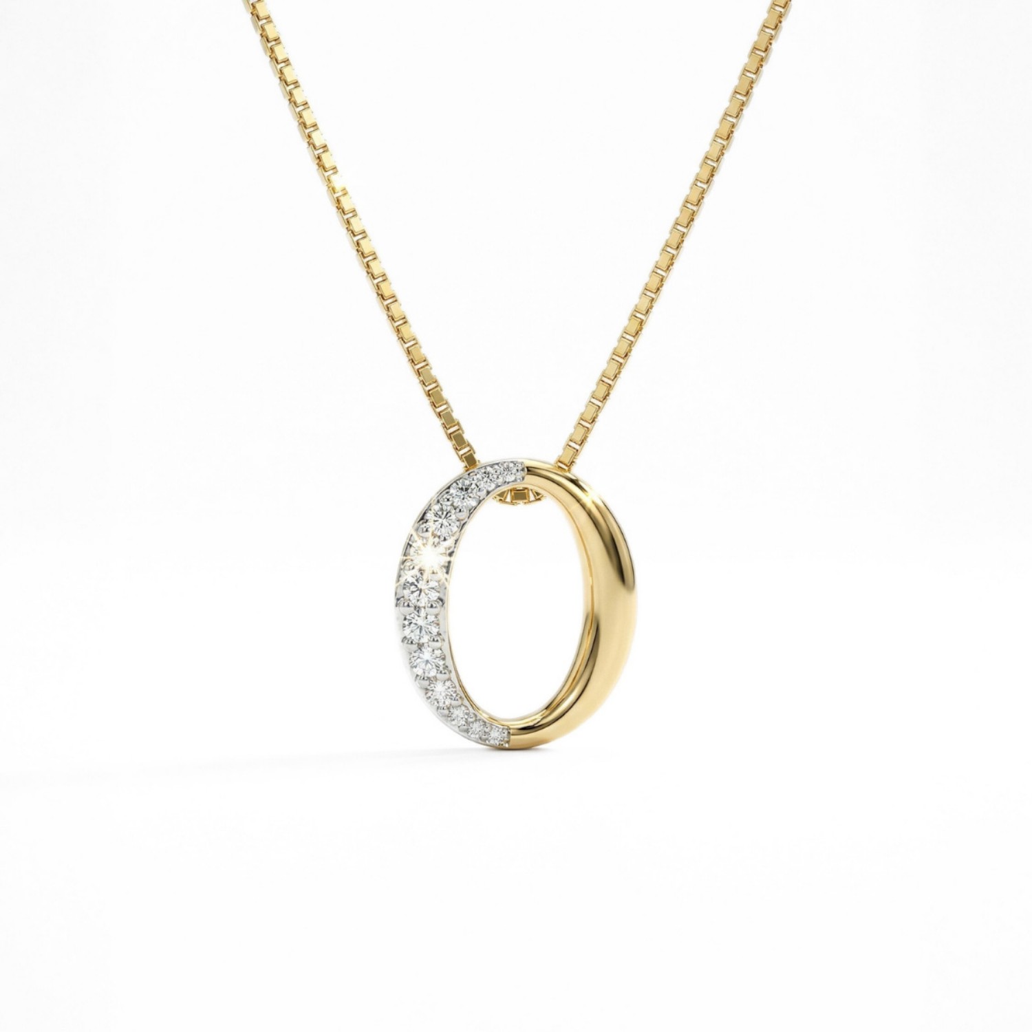 Gullsmykke i 14 kt gull med diamanter 0,08 ct W-SI - bur233959