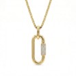 Gullsmykke med zirkonia - Bur292698