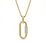 Gullsmykke med zirkonia - Bur292698