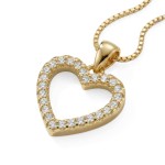 Diamantsmykke i 18 kt gult gull med 0,12 ct W-Si - 08-74-822