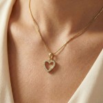 Diamantsmykke i 18 kt gult gull med 0,12 ct W-Si - 08-74-822