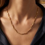 Gult gull kjede Singapore 45cm/3,5mm i 14kt gull - 18GU3445