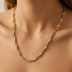 Kjede Singapore i gult gull 14kt, 2.9 mm /42 cm - 18GU2942