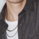 Herrekjede IGGY small i forgylt stål, matt, 60cm/3 mm - 362907