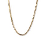 Herrekjede IGGY small i forgylt stål, matt, 60cm/3 mm - 362907