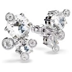 Swarovski øredobber Constella stud earrings Round cut, White, Rhodium plated - 5732253