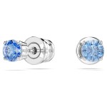 Swarovski øredobber Stilla Attract stud earrings Round cut, Blue, Rhodium plated - 5734250