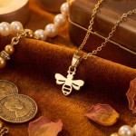 Smykke i gult gull Redd en bie- 27441