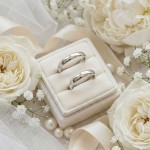 Giftering i hvitt gull 14kt, 3 mm/1,3 mm. RUBIN - 1930