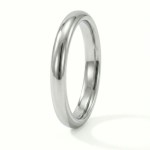 Giftering i hvitt gull 14kt, 3 mm/1,3 mm. RUBIN - 1930