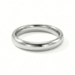 Giftering i hvitt gull 14kt, 4 mm/2 mm. RUBIN - 1940