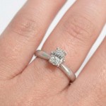 Diamantring forlovelsesring med oval diam. 0,50 ct i 14kt gull. Leticia - 1800705000