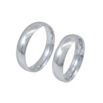 Gifteringer i hvitt gull 14kt, 5 mm. RUBIN modell 803 - 1550